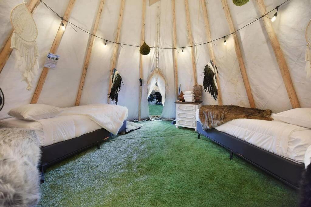 Enchanted Forest Cabin And Teepee! Lights & Laser Show! Private Hot Tub! Unique Stay! Sevierville Exterior photo